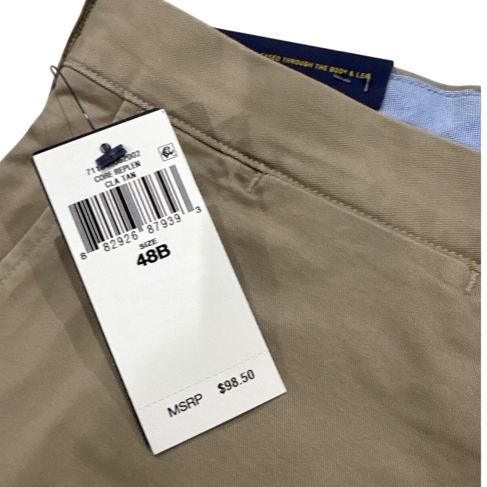 Polo Ralph Lauren Stretch Classic Fit Chino Shorts Khaki Tan Mens Size 48B - Picture 3 of 11
